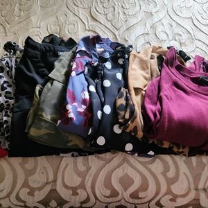 Stylish Clothing Bundle with Patterns and Solids